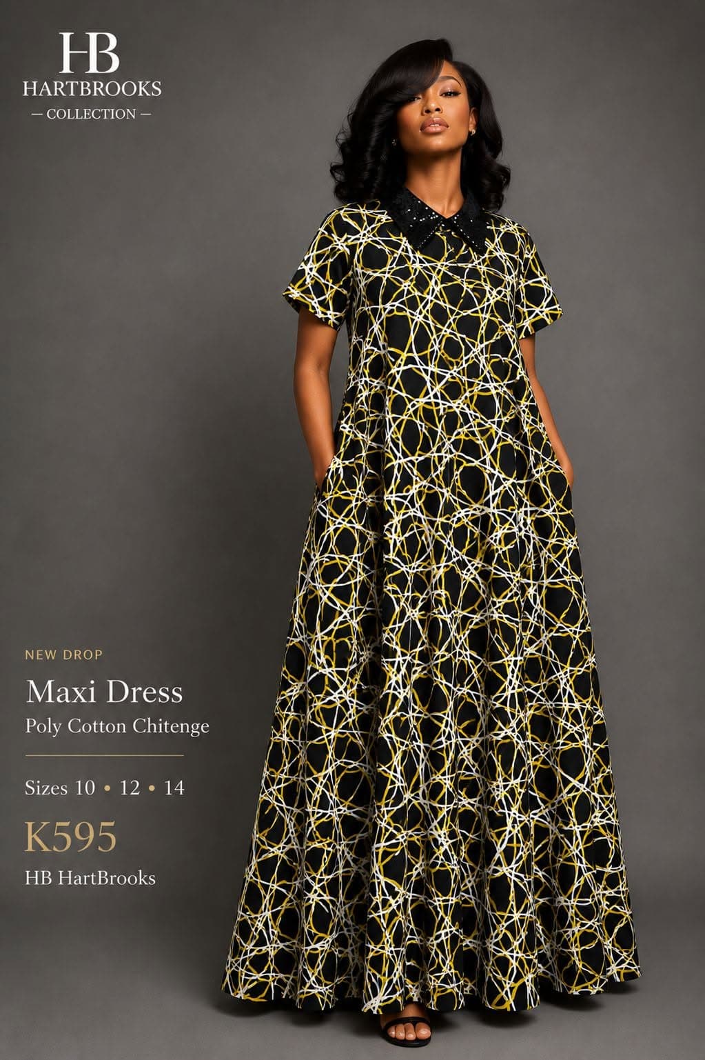 Poly Cotton Chitenge Maxi Dress by Hartbrooks